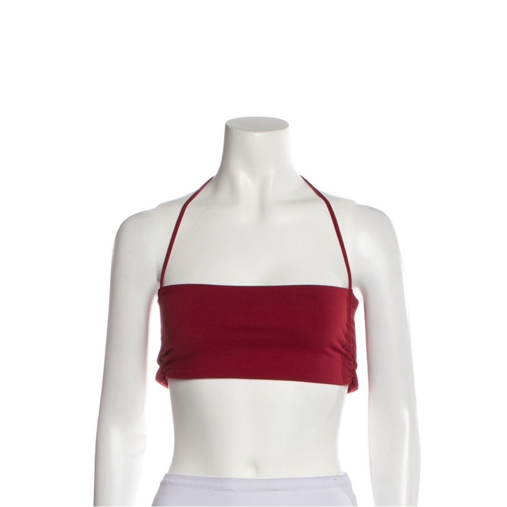 Live The Process Red Halter Top Size Large